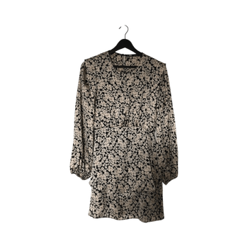 Beige-musta kukkamekko