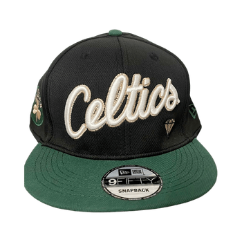 Black and green celtics snapback cap