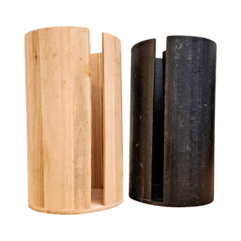 Black wooden paper towel holder