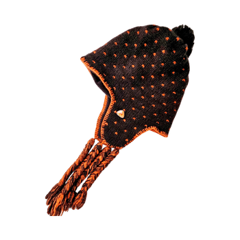 Brown knitted winter hat