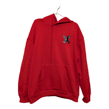 Red graphic hoodie