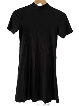 Short sleeve mock neck dress