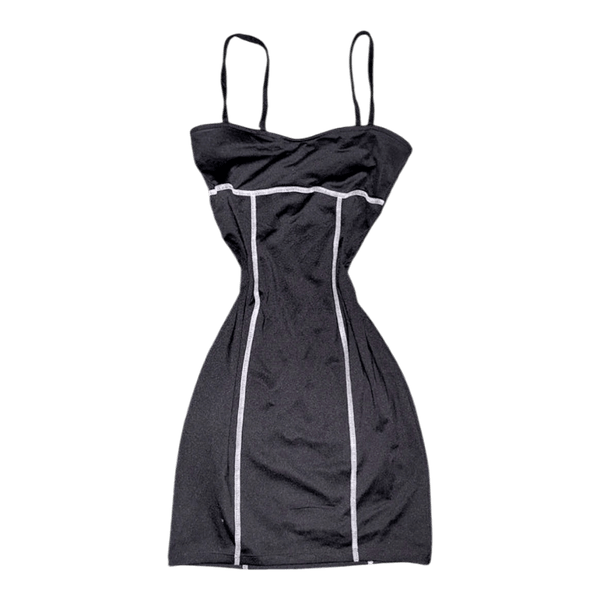 Black strap mini dress
