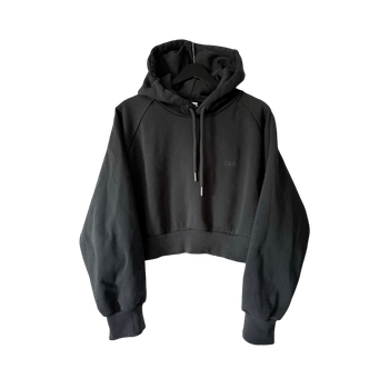 ICIW tummanvihreä crop huppari