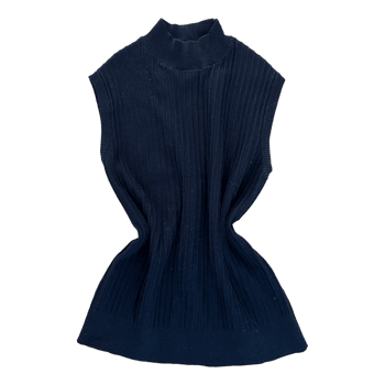 Black ribbed sleeveless top