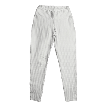 White textured leggings