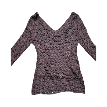 Violet crochet knit top