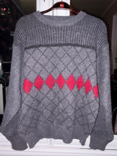 Ferruché grey argyle sweater