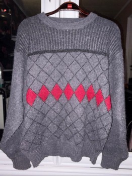 Ferruché grey argyle sweater