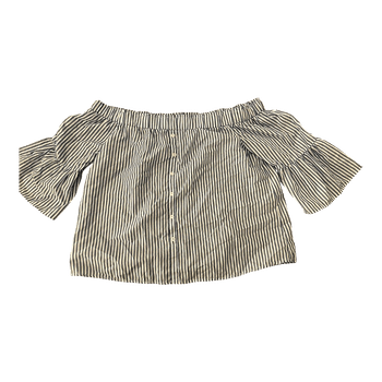 Raidallinen off-shoulder pusero