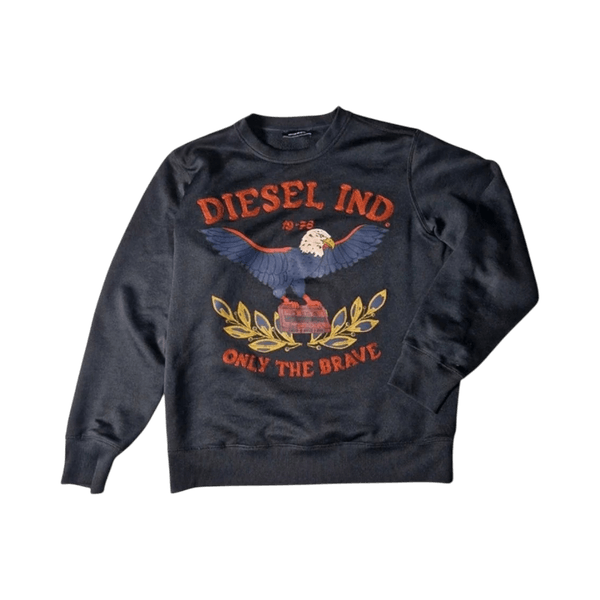 Diesel "Only The Brave" Graphic Sweatshirt | Eagle Print | Size M