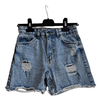 Blue denim shorts