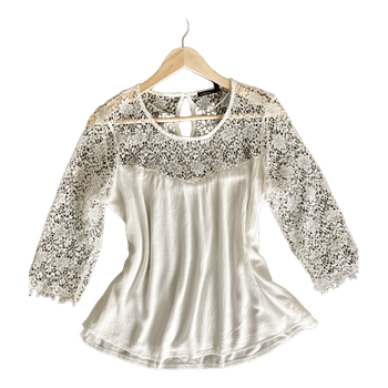 White KappAhl lace blouse, size S 🤍