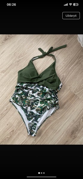 Green leaf swimsuit