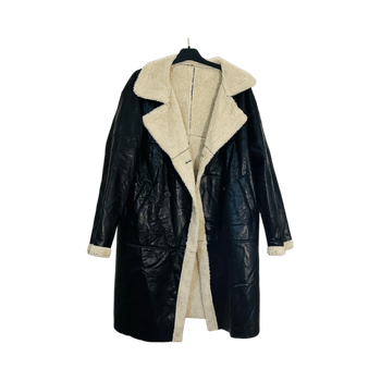 Shearling faux leather coat