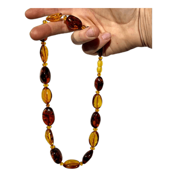 Amber bead necklace