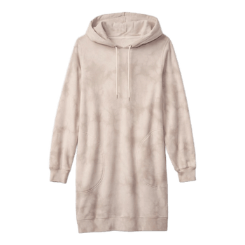 Beige hoodie sweatshirt dress