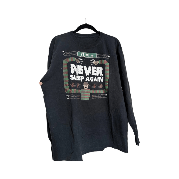 long sleeve black shirt elm street freddy krueger nightmare on elm street size L
