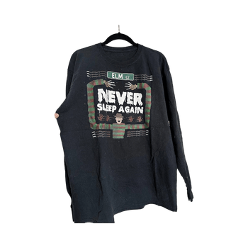long sleeve black shirt elm street freddy krueger nightmare on elm street size L