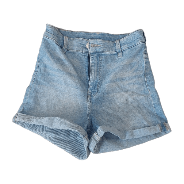 Light blue denim shorts