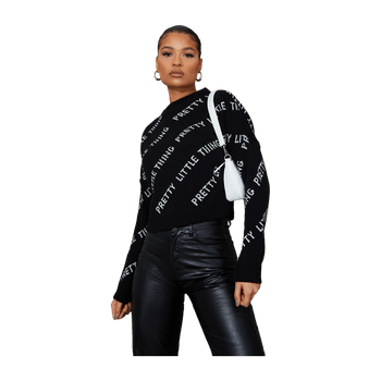 Black knitted jumper