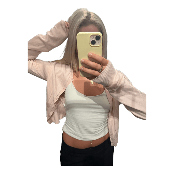 Lyserød cardigan fra H&M