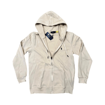 Beige/light yellow zip-up hoodie