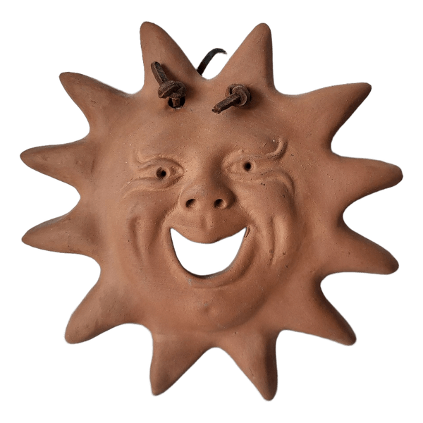 Clay sun with hanging attachment