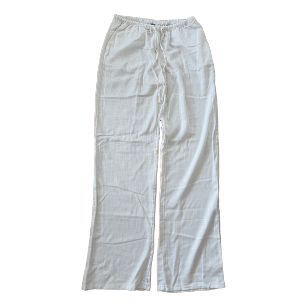 White wide-leg trousers