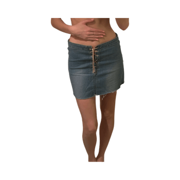 Denim mini skirt