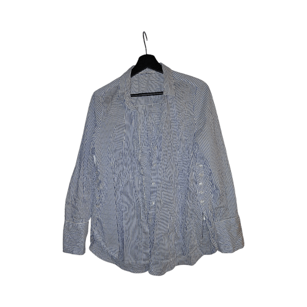 Striped button-up shirt