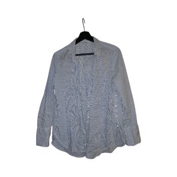 Striped button-up shirt