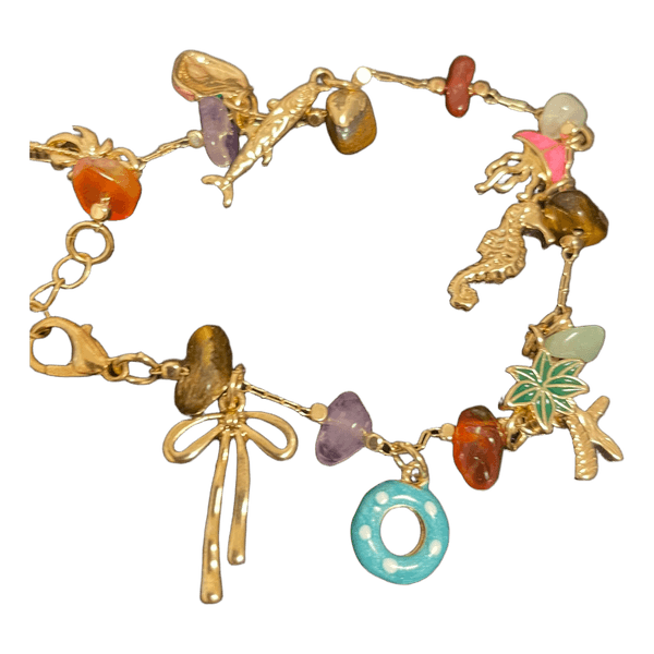 Gold charm bracelet