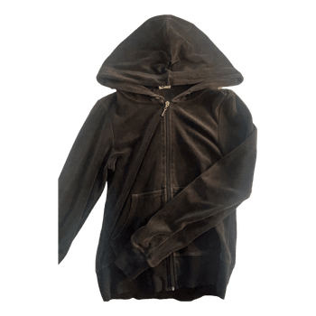 Black velour hoodie