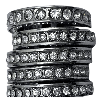 Hopeanväriset sormukset 5 kpl