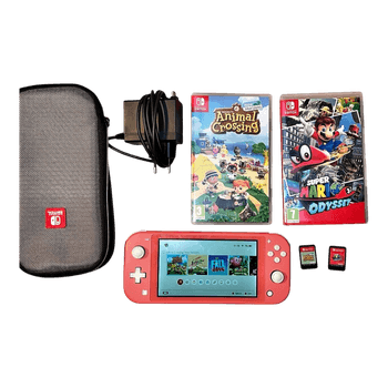 Pink Nintendo Switch Lite bundle