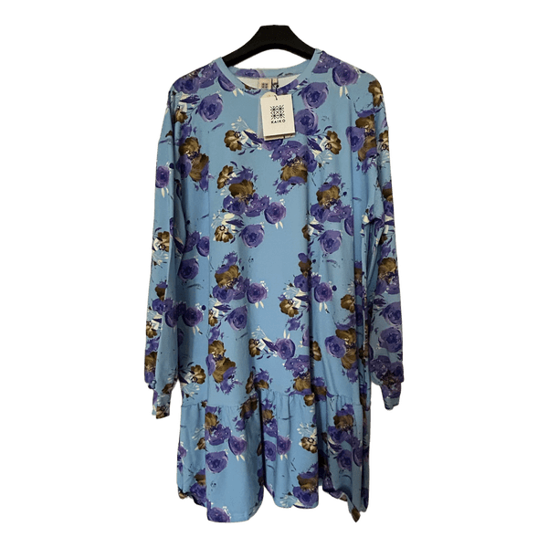 Vaaleansininen kukkakuvioinen KAIKO-mekko