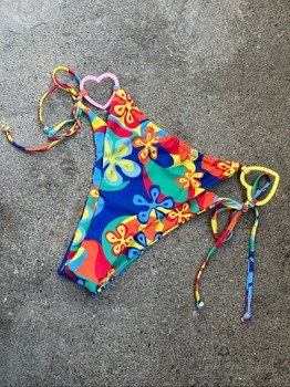 Multicolor floral bikini bottoms
