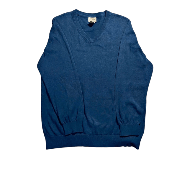 L.L.Bean sininen V-neck neule