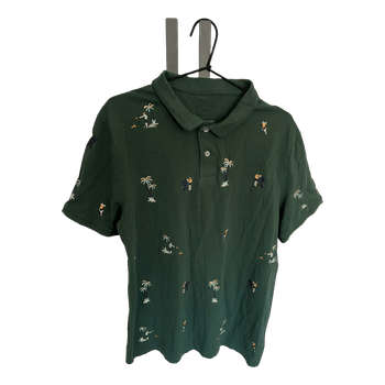 Green polo shirt