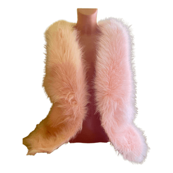 Pink faux fur vest