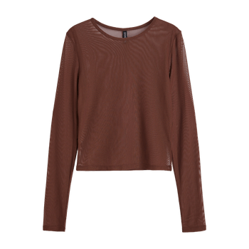 Brown mesh blouse