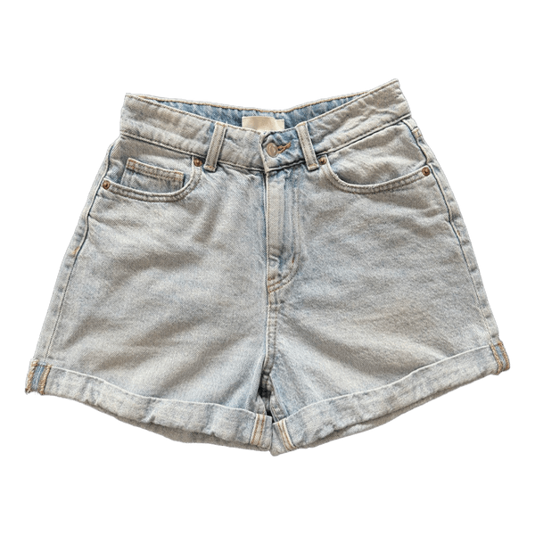 Light blue denim shorts