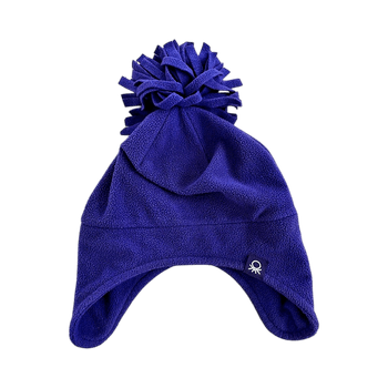 Violetti fleece-pipo korvalapuilla