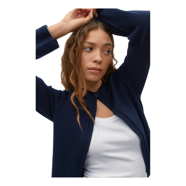 Mørkeblå strikket cardigan