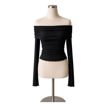 Black off-shoulder top