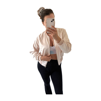 Satiini bomber takki pink