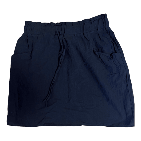 SHEIN black drawstring skirt