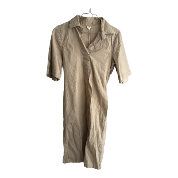 Beige kjole i hør