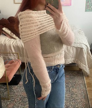 Off-shoulder neule